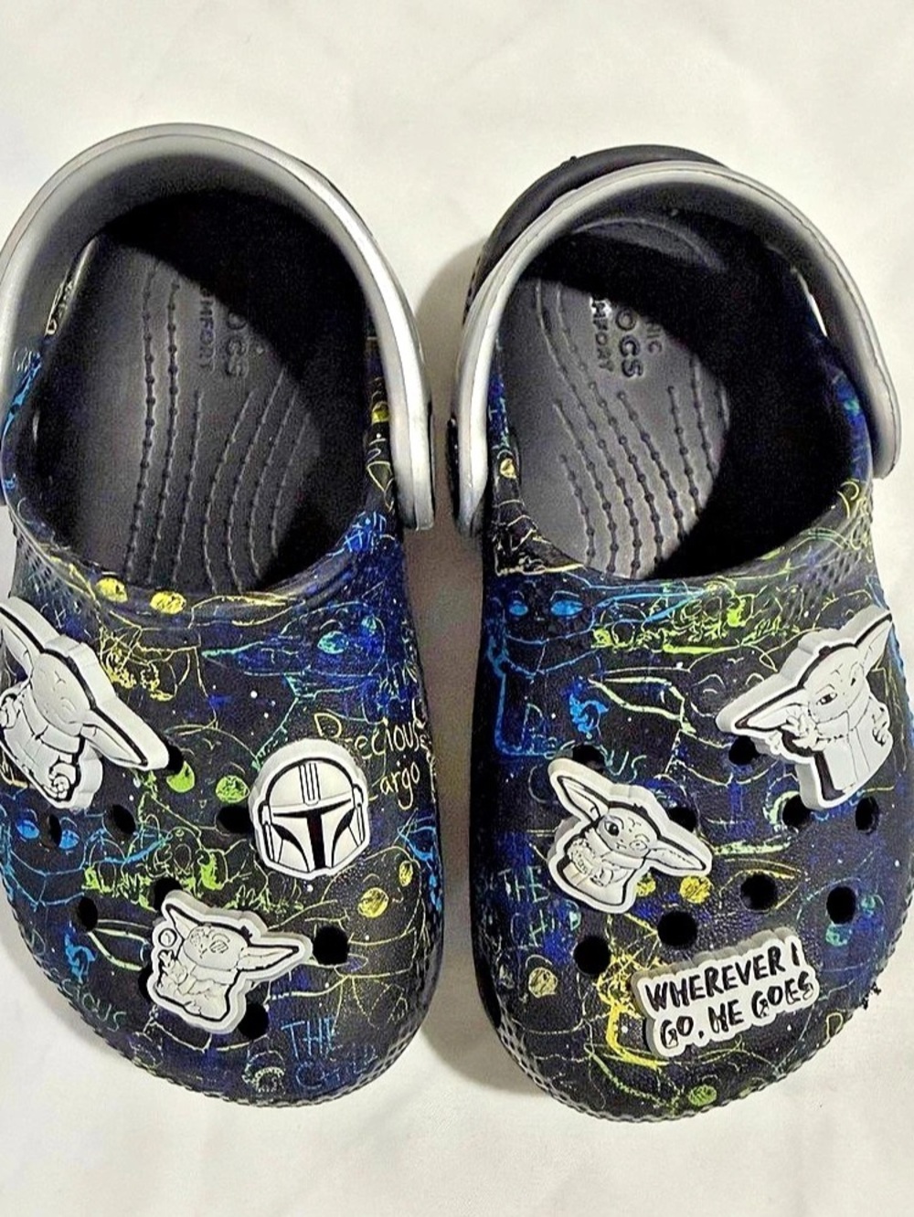 ✨ Toddler Star Wars The Mandalorian Grogu Crocs Clogs ✨ Size 7